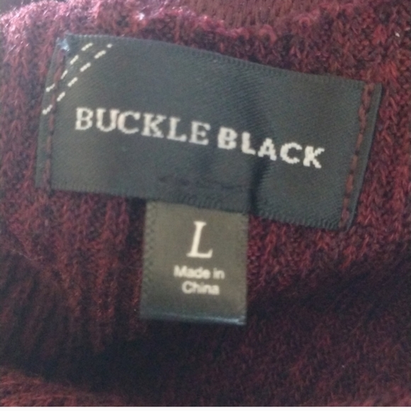 BUCKLE BLACK OFF THE SHOULDER TOP WOMEN'S SIZE L - Picture 7 of 9